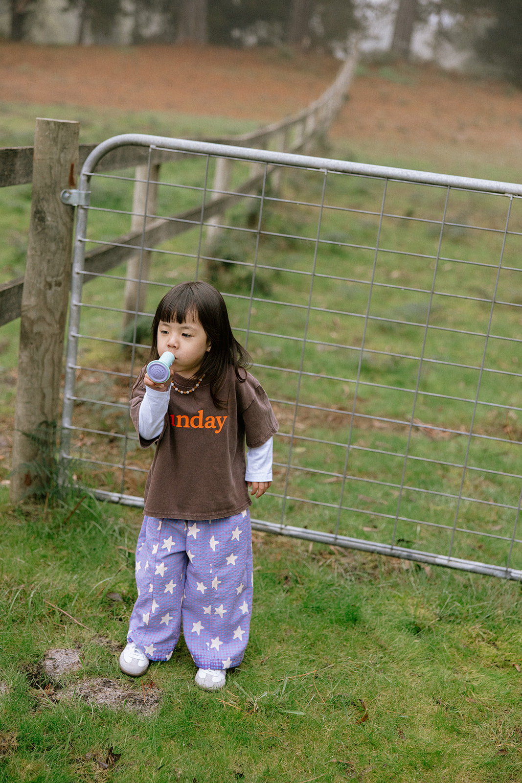 Sunday Tee - Brown + Orange