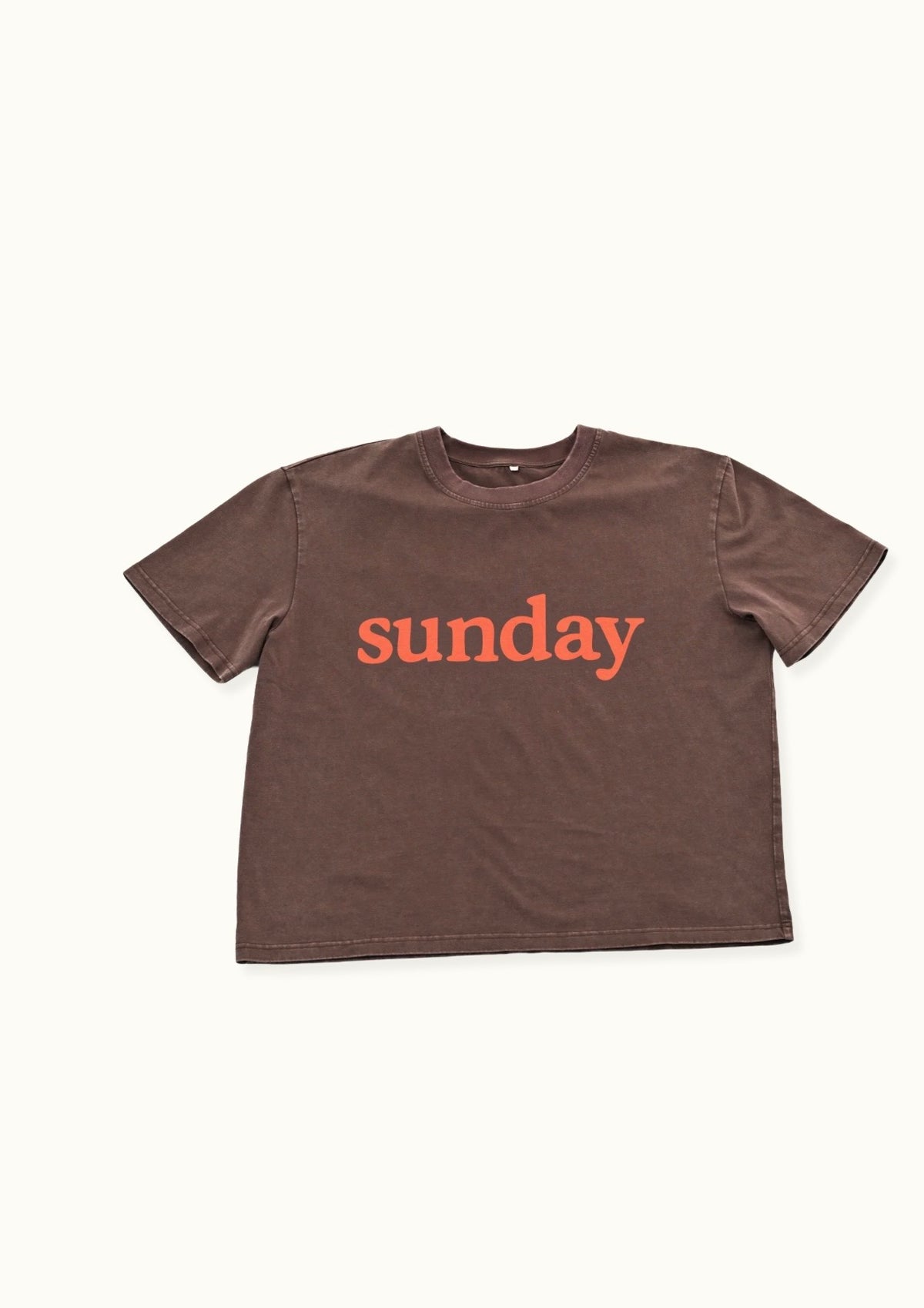 Sunday Tee - Brown + Orange