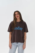 Adult Sunday Tee - Brown + Blue