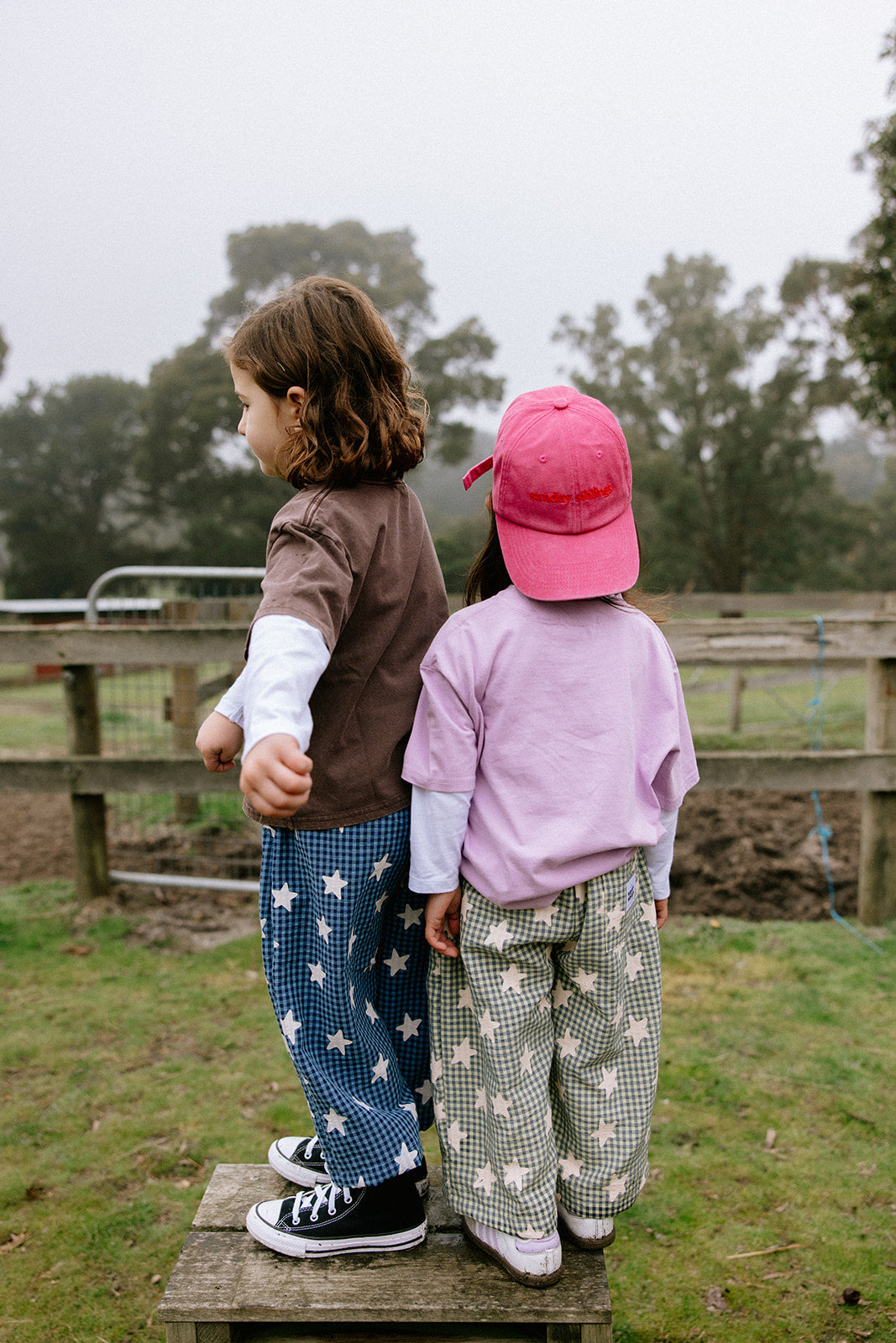 Dusty Star Pants - Blue Gingham