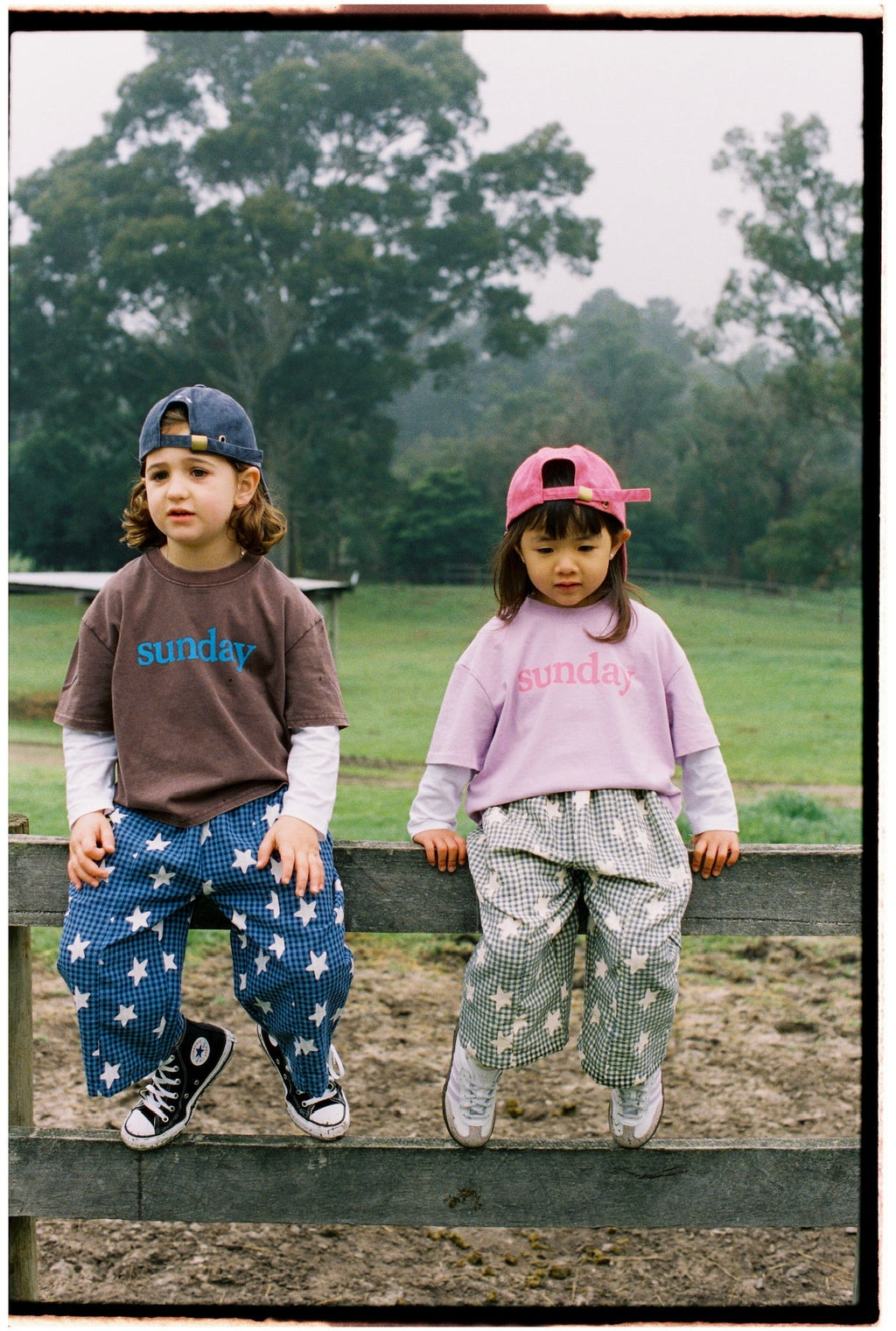 Dusty Star Pants - Blue Gingham
