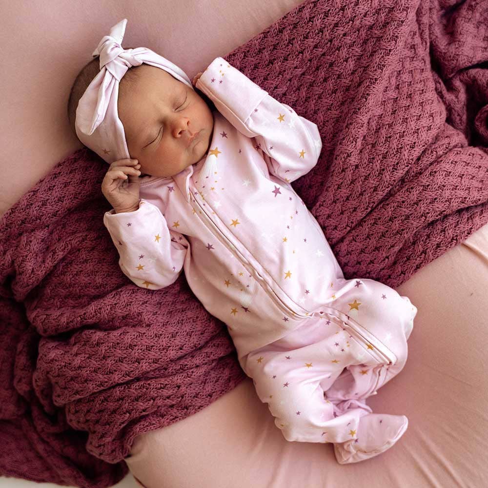 Twinkle Organic Snuggle Sleepsuit Zip Footie: 3-6 Months (00)