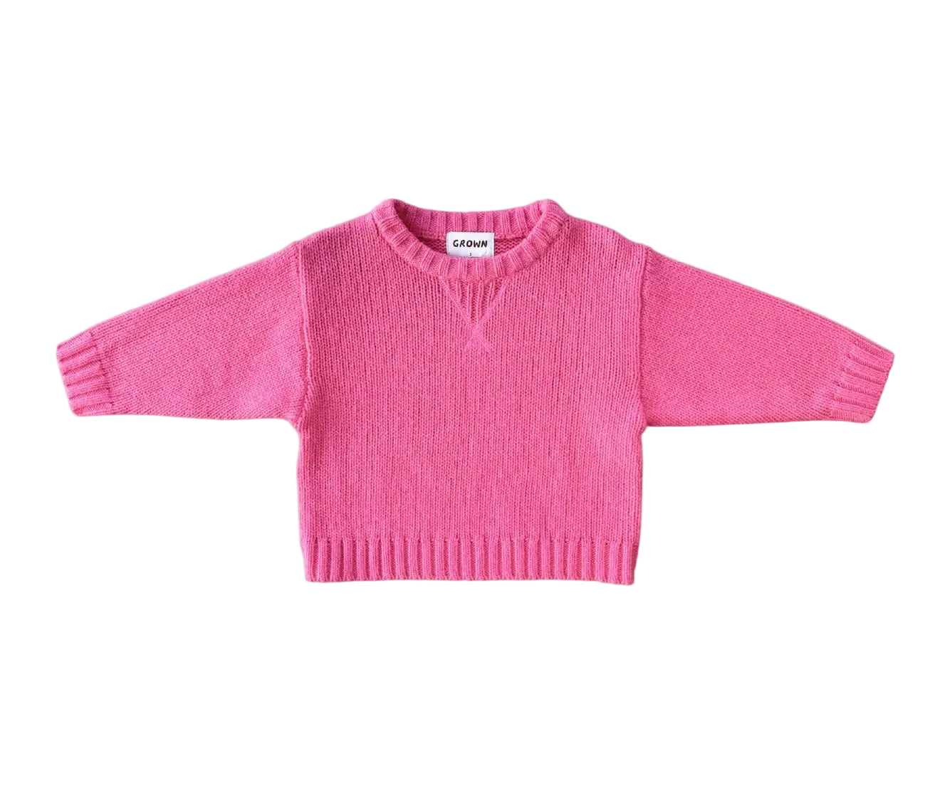 GROWN Merino Blend Knit Pull Over - Raspberry