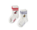 2 Pack Fruit Salad Cotton Socks - Milk