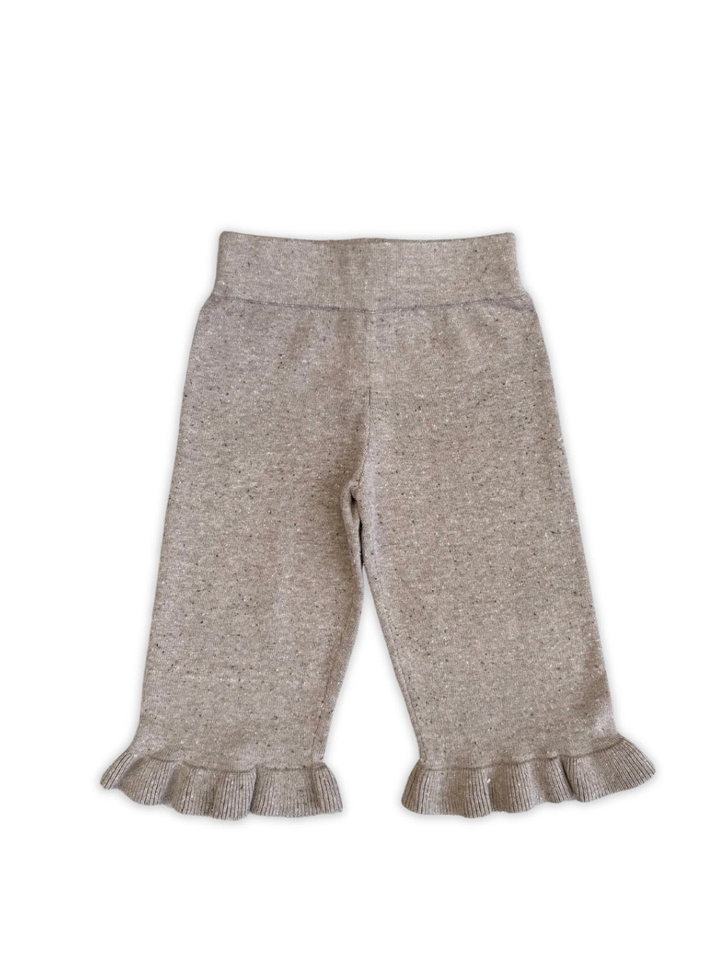 GROWN Organic Frill Knit Flares - Oatmilk