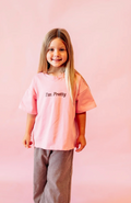 I'm Pretty Tee - Pink and Brown     PRE ORDER JUNE