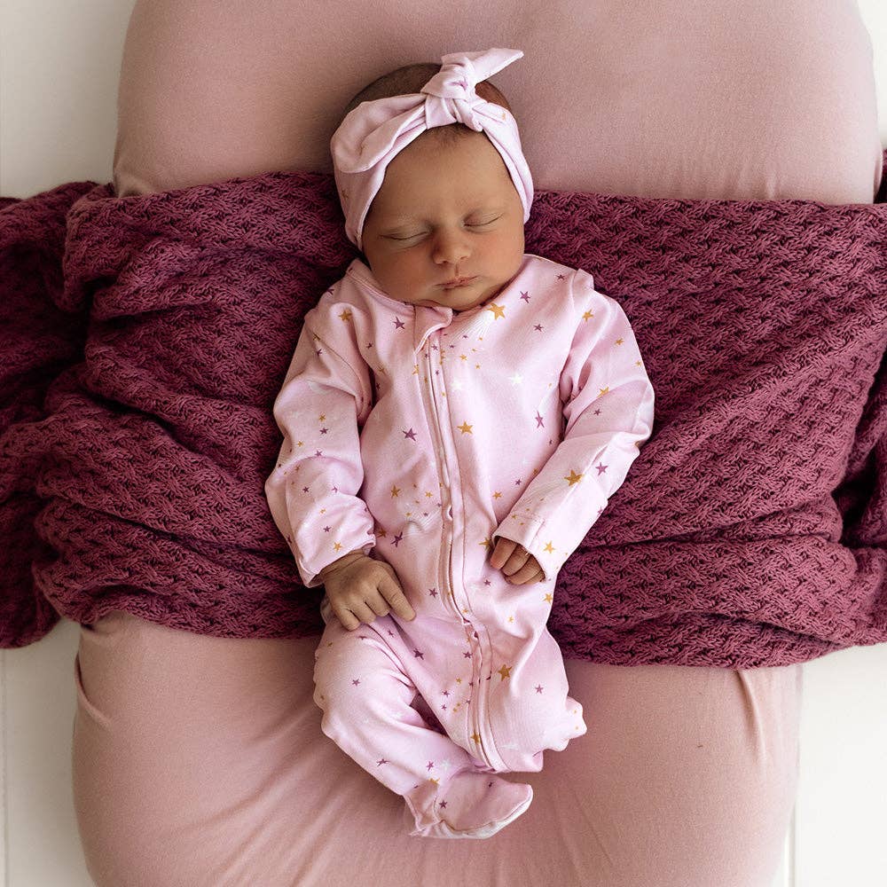 Twinkle Organic Snuggle Sleepsuit Zip Footie: 6-12 Months (0)