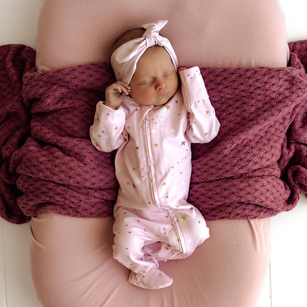 Twinkle Organic Snuggle Sleepsuit Zip Footie: 3-6 Months (00)