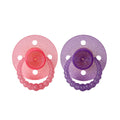 CMC 'Bubble' Dummies Glitter Baby Pink + Glitter Lavender: Size 2